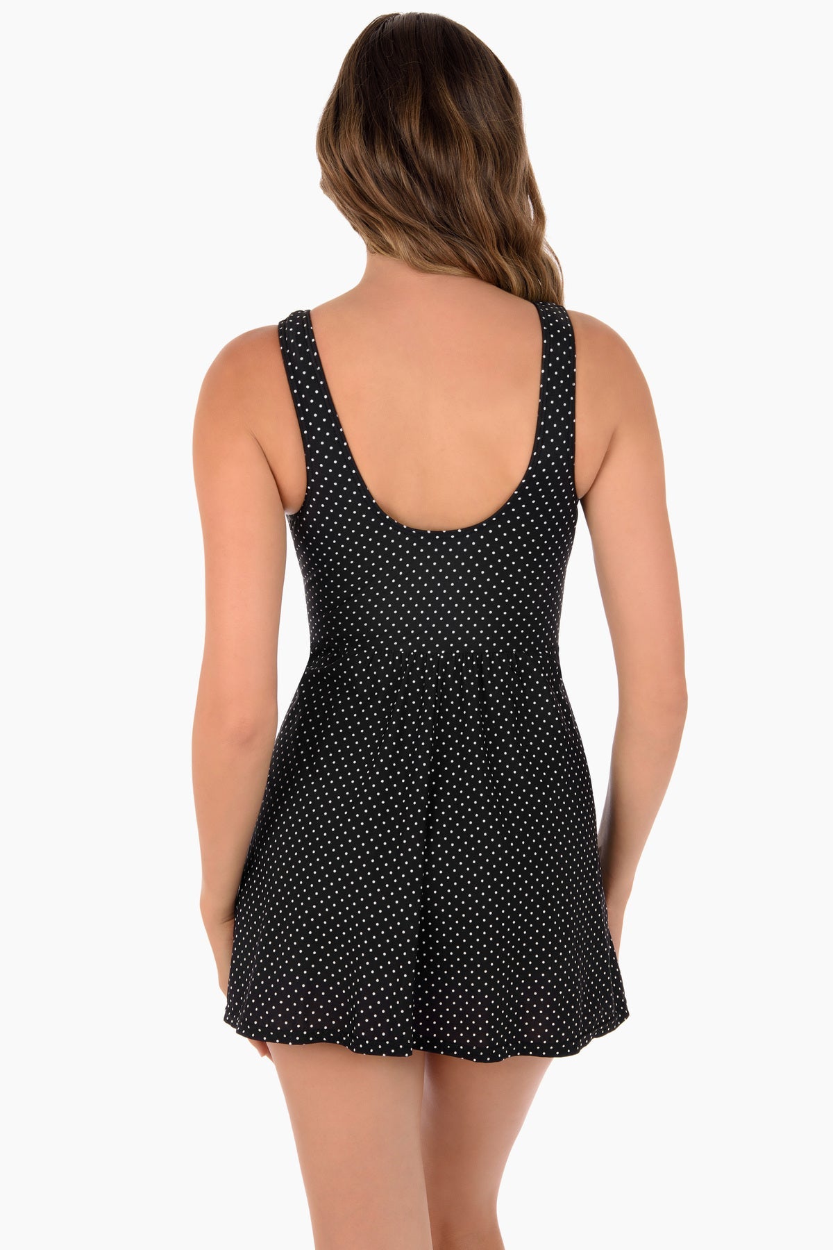 Pin Point Marais One Piece Swim Dress DD-Cup Black/White | Miraclesuit