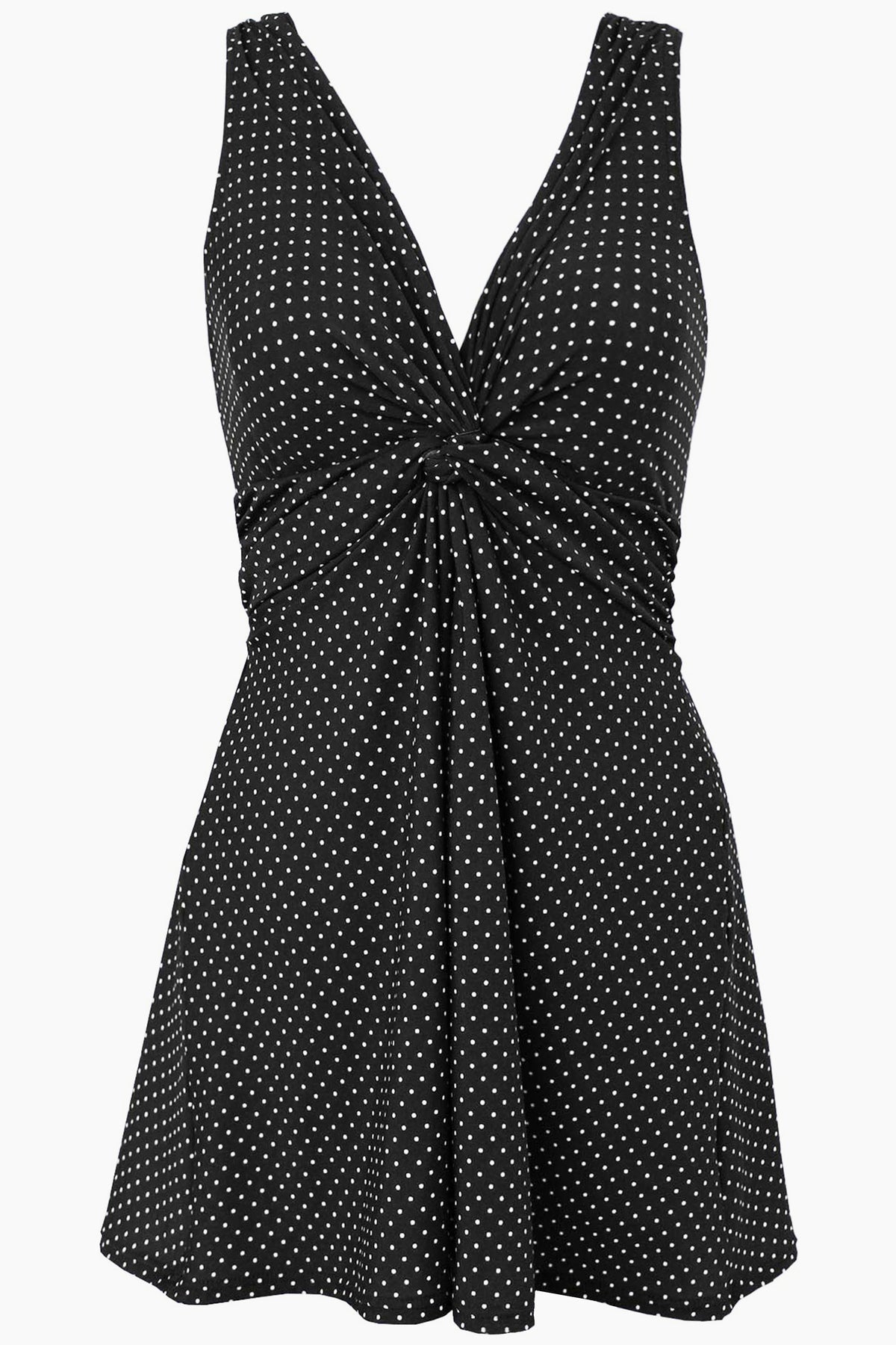 Pin Point Marais One Piece Swim Dress DD-Cup Black/White | Miraclesuit