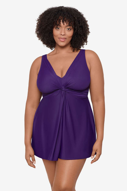 Plus Size Marais Swim Dress Mulberry | Miraclesuit