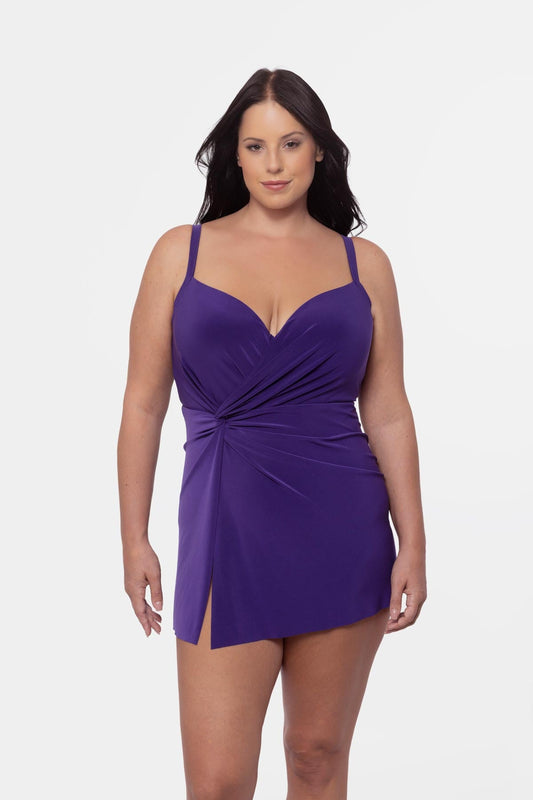 Plus Size Adora Swim Dress Mulberry | Miraclesuit
