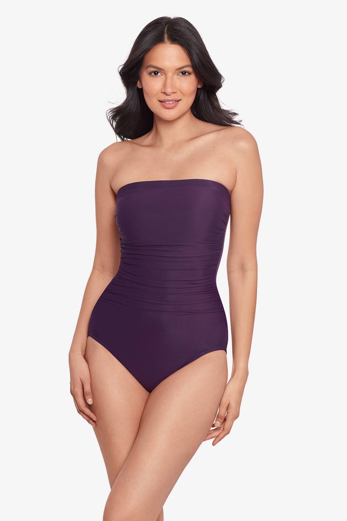 Avanti Bandeau One Piece Swimsuit Sangria | Miraclesuit