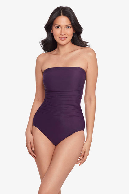 Avanti Bandeau One Piece Swimsuit Sangria | Miraclesuit
