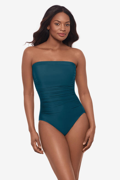 Avanti Bandeau One Piece Swimsuit Sangria | Miraclesuit