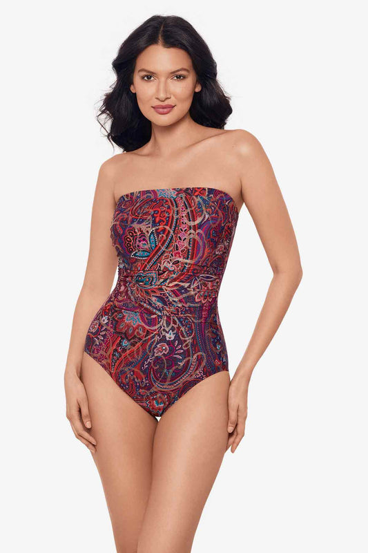 Dynasty Avanti Bandeau One Piece Swimsuit Multi | Miraclesuit