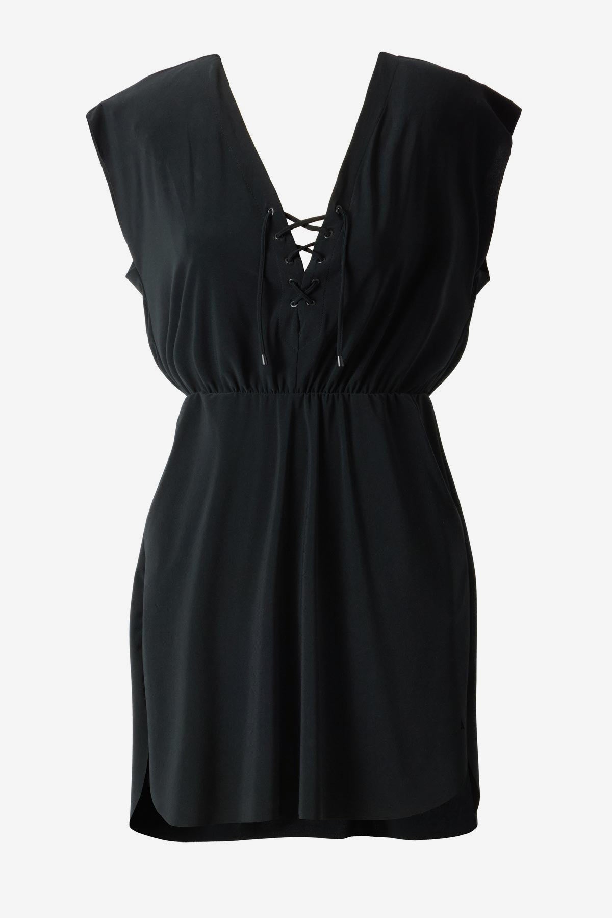 Magicsuit Cover Ups Lace Up Dress Swimwear Cover Up Black | Miraclesuit