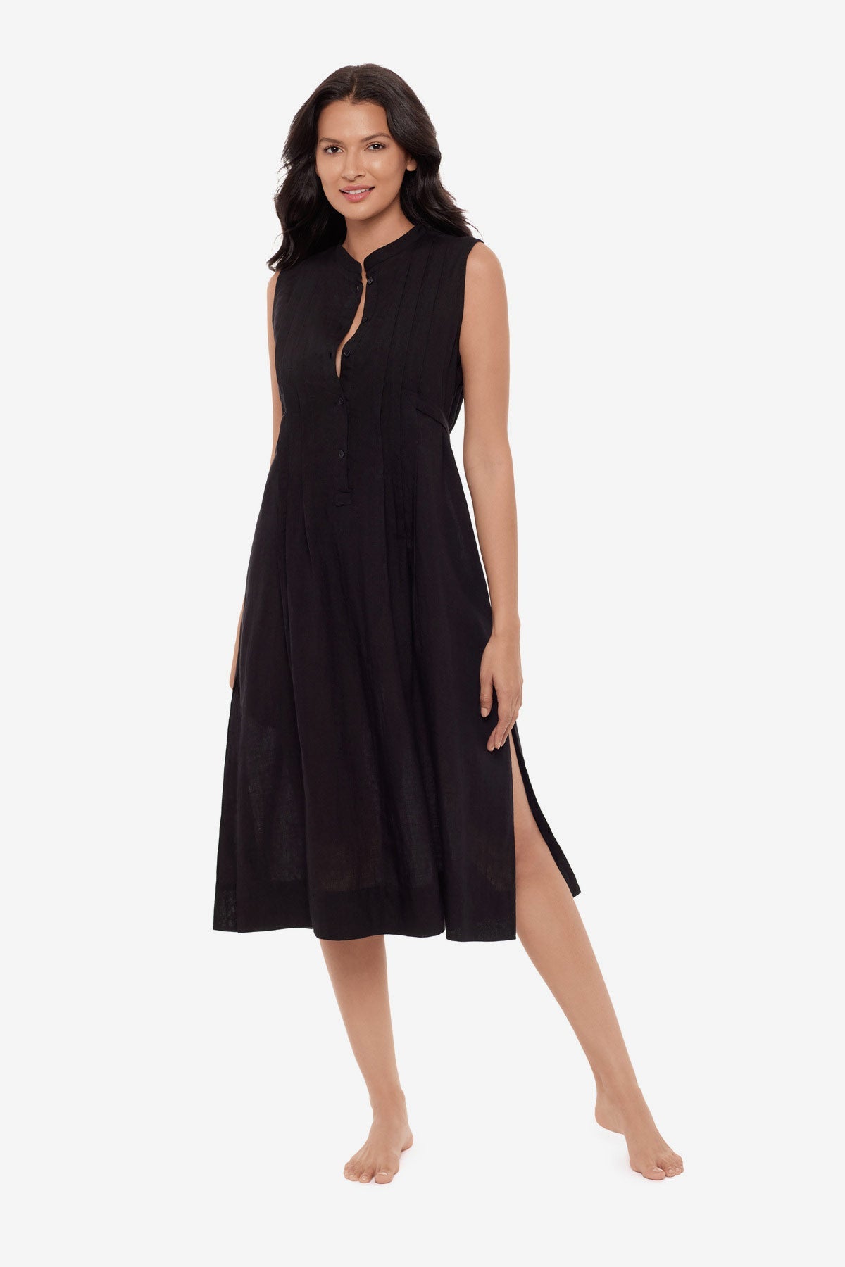 Pleated Beach Dress Cover Up White | Miraclesuit