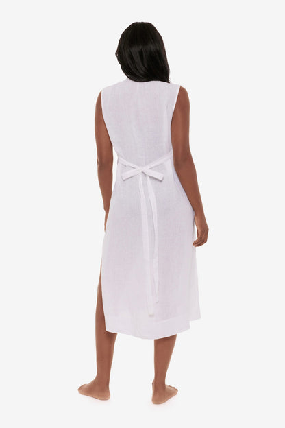 Pleated Beach Dress Cover Up White | Miraclesuit