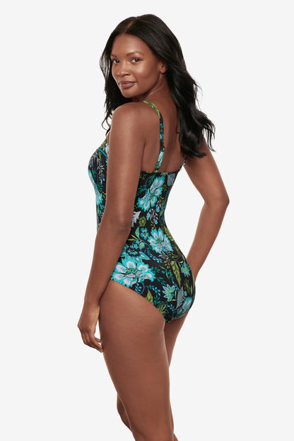 Kara One Piece in Florica Black/Multi | Miraclesuit