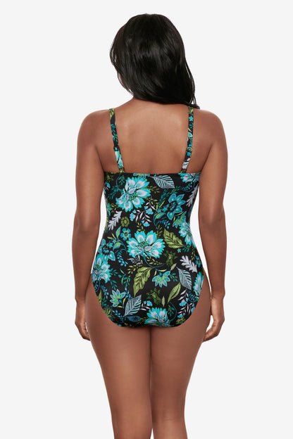 Kara One Piece in Florica Black/Multi | Miraclesuit