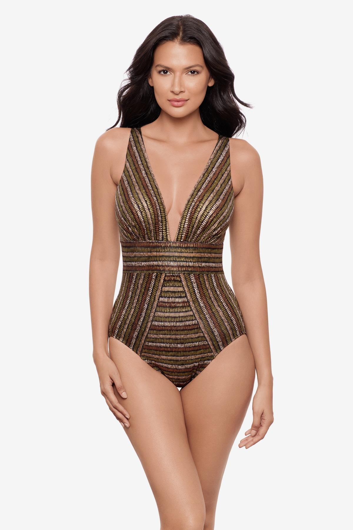 Odyssey One Piece in Sparkle Sands Black/Multi | Miraclesuit