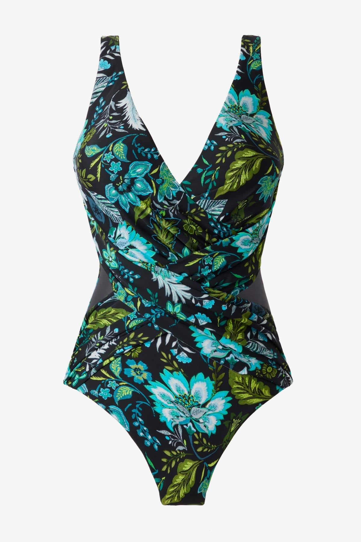 Crossover One Piece in Florica Black/Multi | Miraclesuit