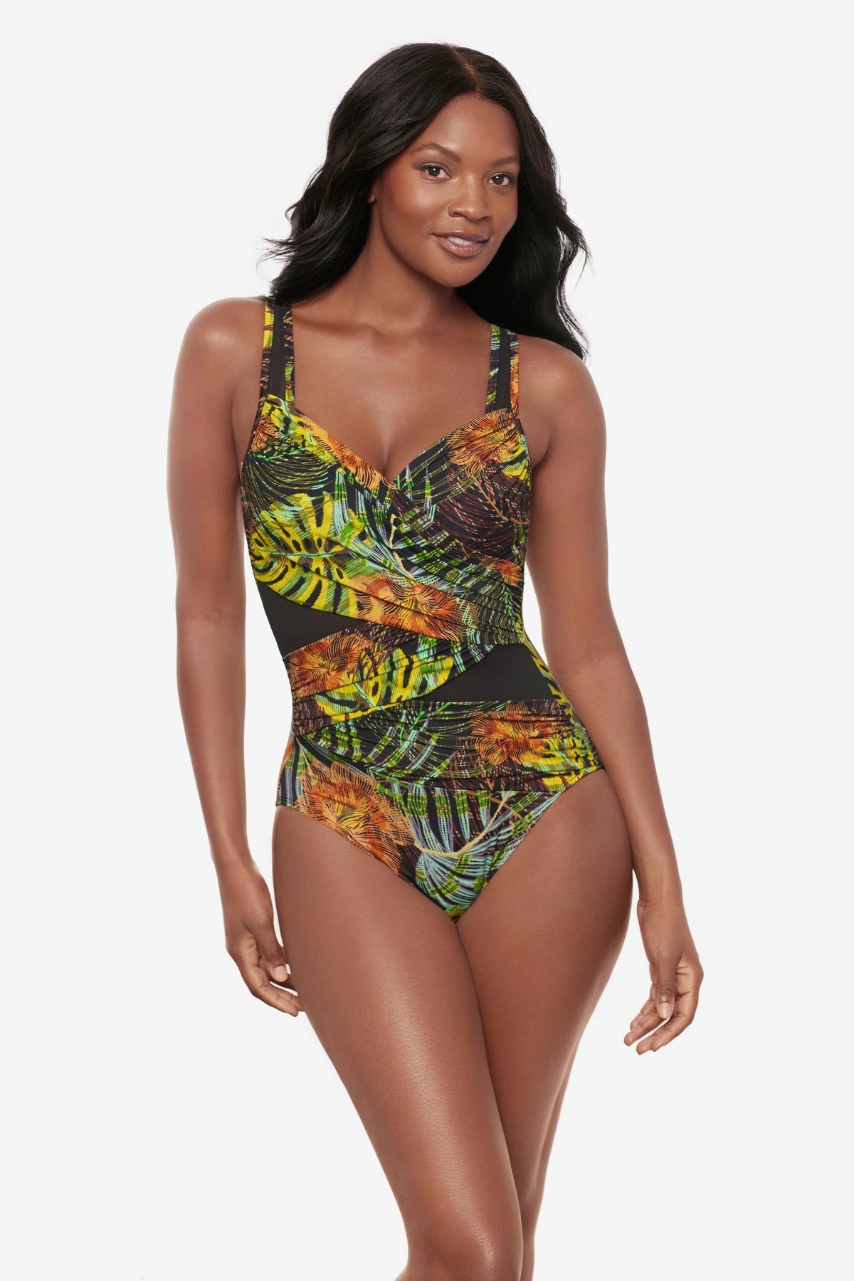 Madero One Piece in Sunset Islet Black/Multi | Miraclesuit