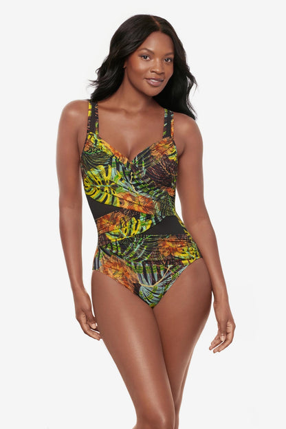 Madero One Piece in Sunset Islet Black/Multi | Miraclesuit