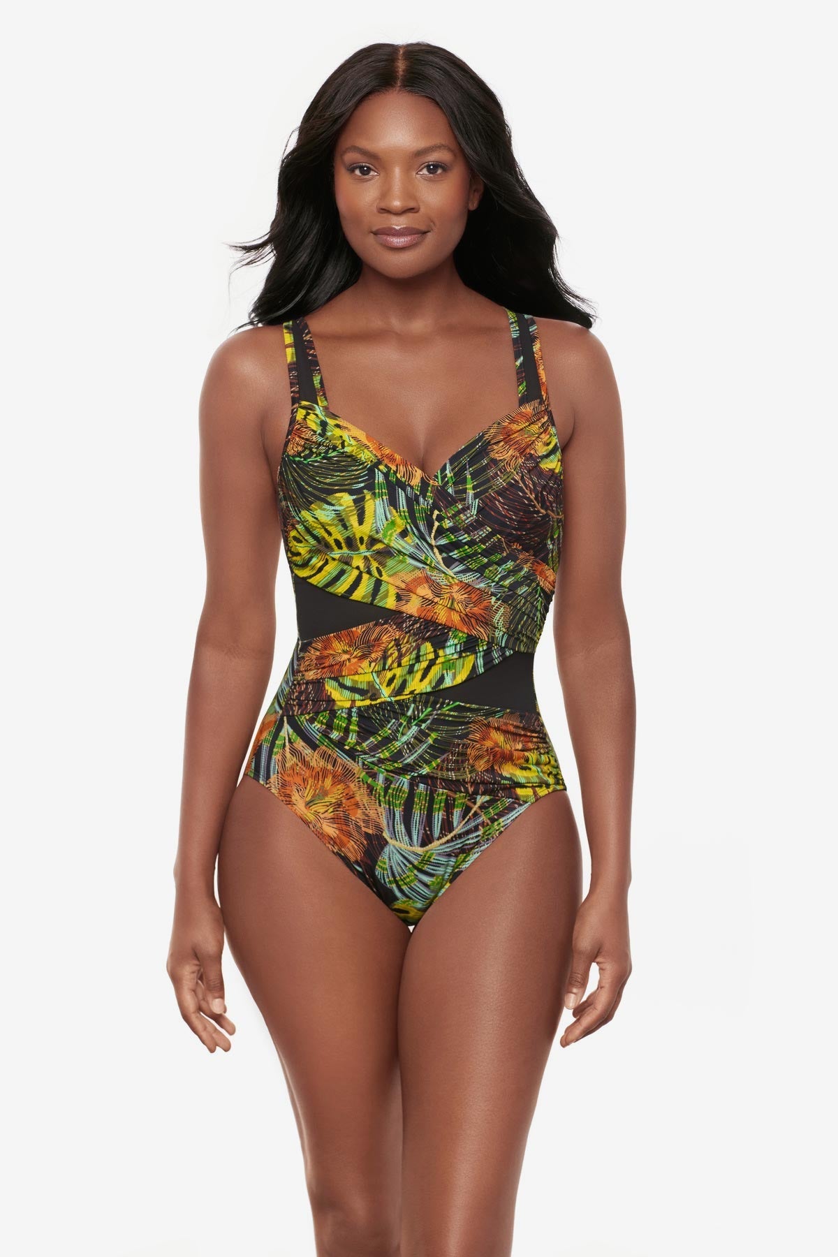 Madero One Piece in Sunset Islet Black/Multi | Miraclesuit