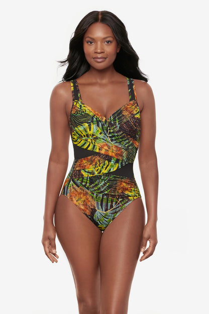 Madero One Piece in Sunset Islet Black/Multi | Miraclesuit