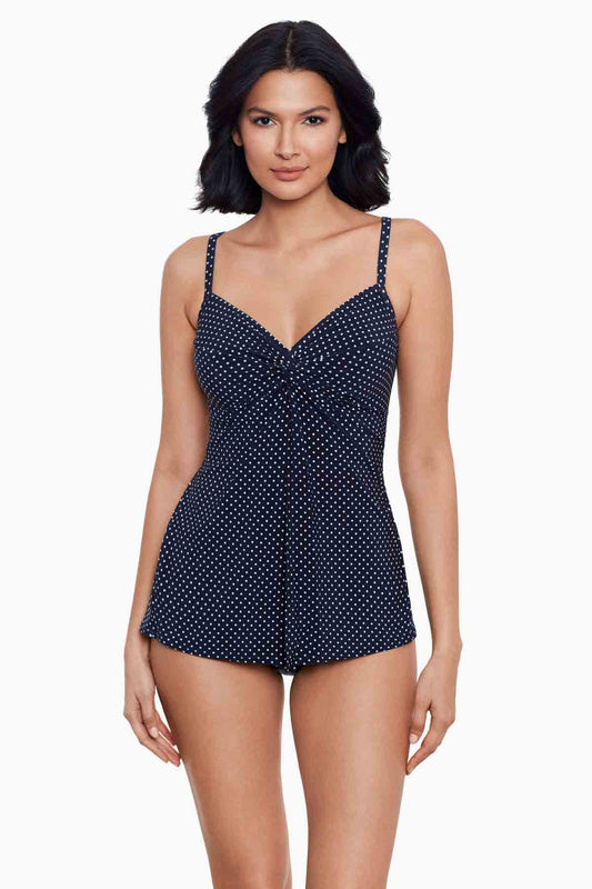 Pin Point Love Knot Tankini Midnight | Miraclesuit