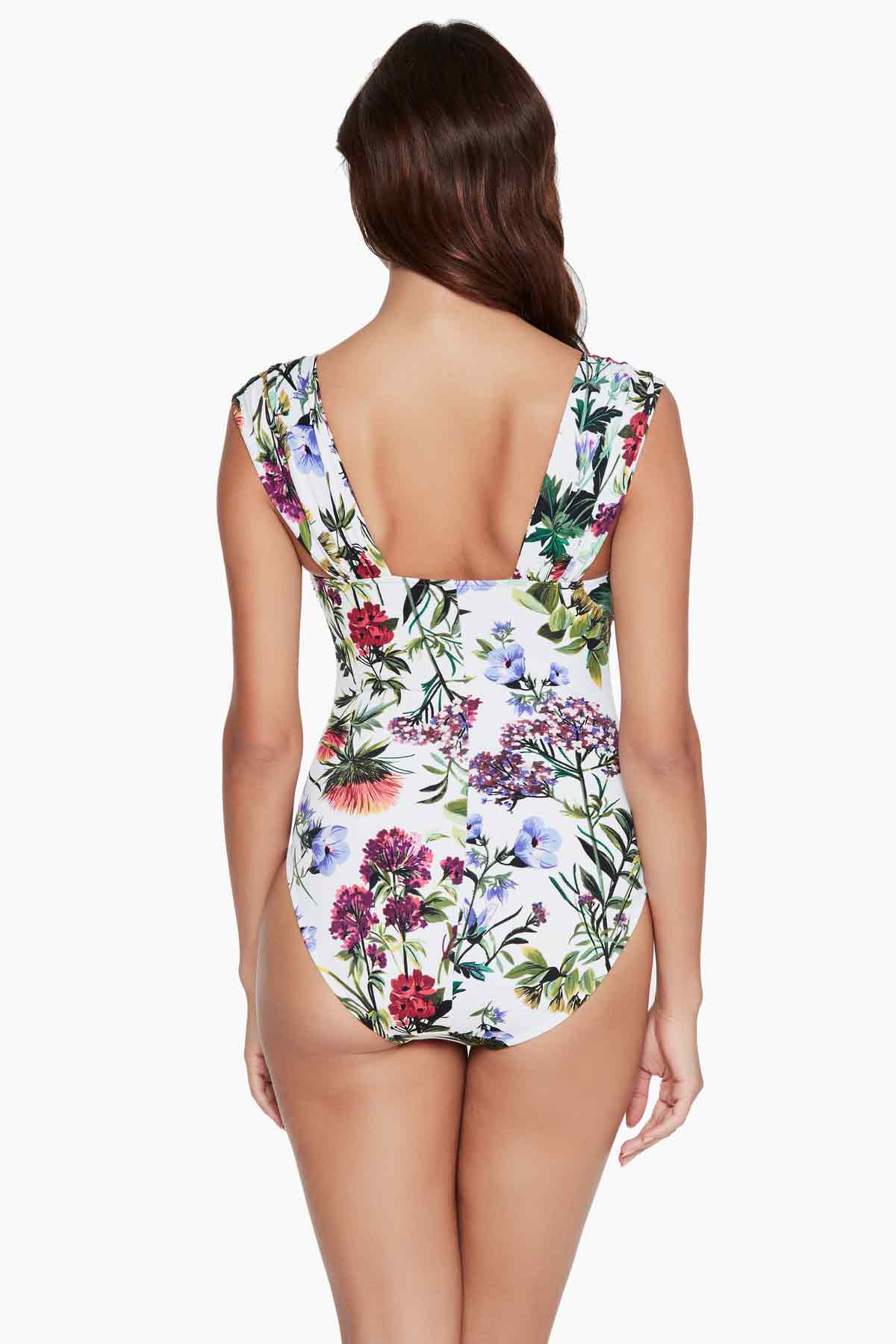 Bathing Suit With Tummy Control - Magicsuit Modern Romance Natalie White/Multi | Miraclesuit