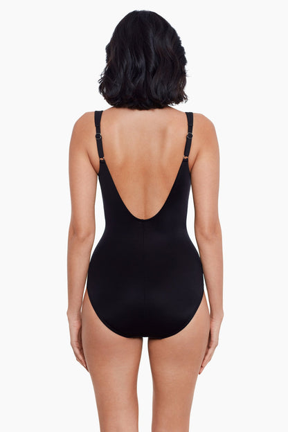 Long Torso Must Haves Sanibel One Piece Swimsuit Black | Miraclesuit