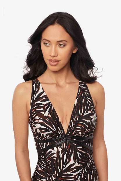 Magicsuit Ventana Evangeline One Piece Swimsuit Brown/Multi | Miraclesuit