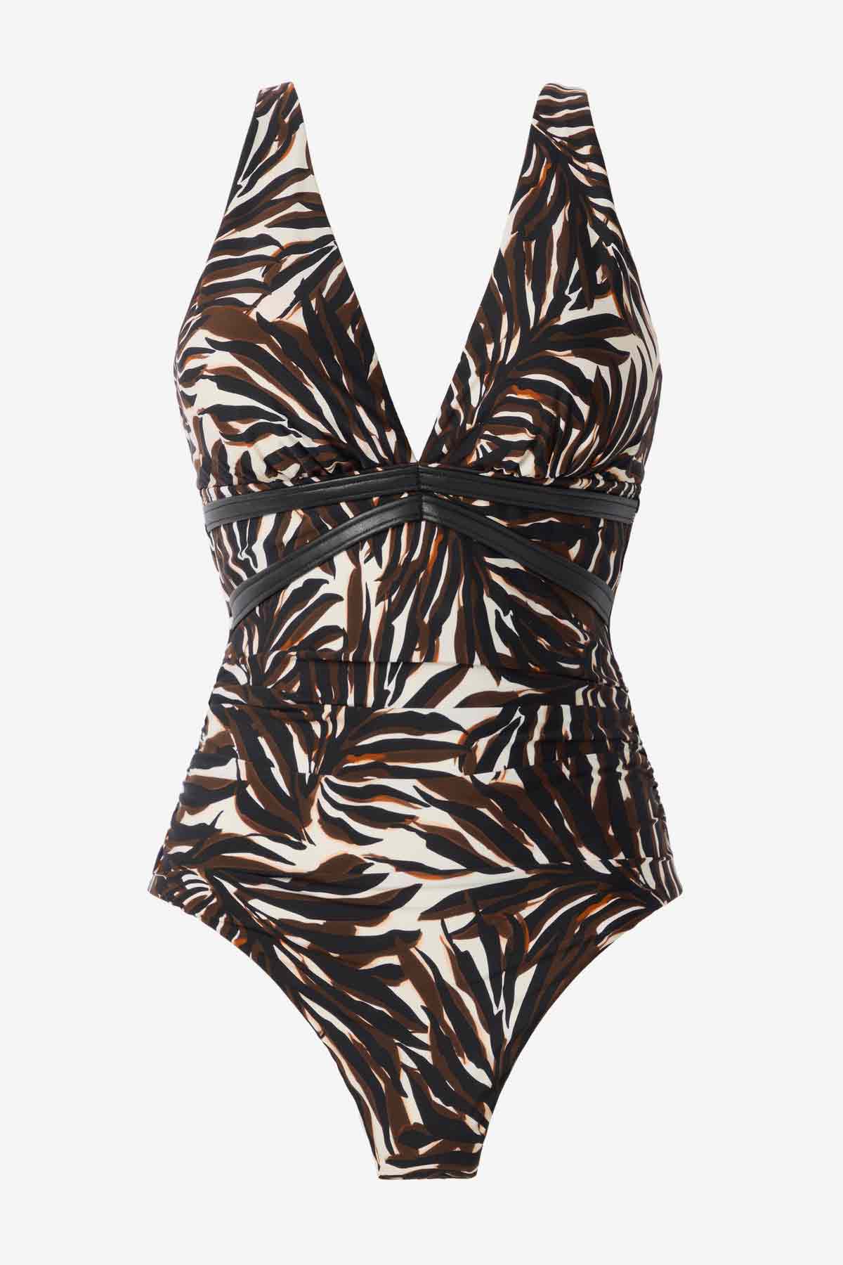 Magicsuit Ventana Evangeline One Piece Swimsuit Brown/Multi | Miraclesuit
