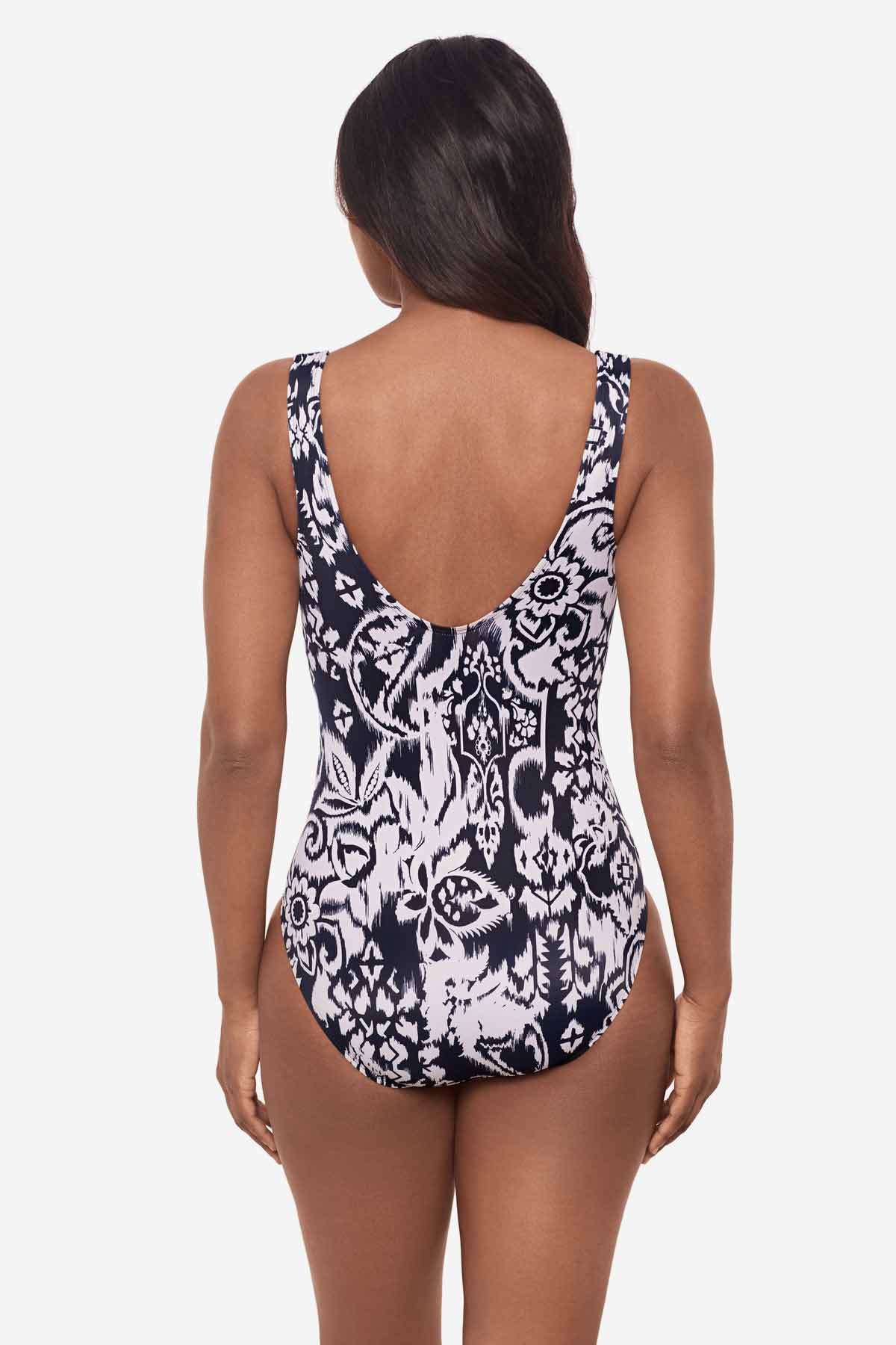 Talavera Escape One Piece Swimsuit Midnight/White | Miraclesuit