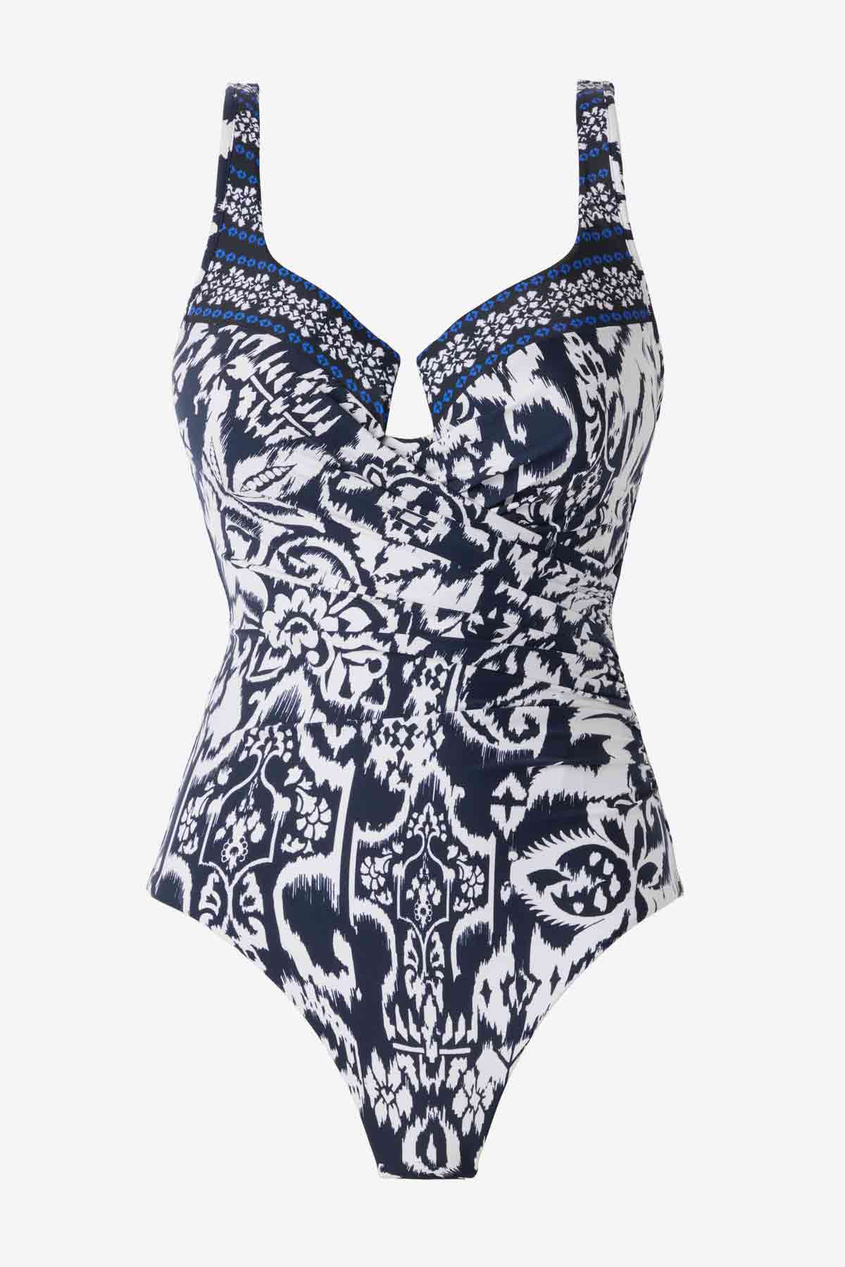 Talavera Escape One Piece Swimsuit Midnight/White | Miraclesuit