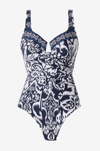Talavera Escape One Piece Swimsuit Midnight/White | Miraclesuit