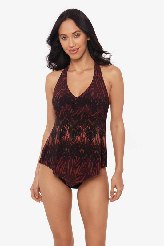 Magicsuit Zabra Taylor Tankini Top Brown/Multi | Miraclesuit