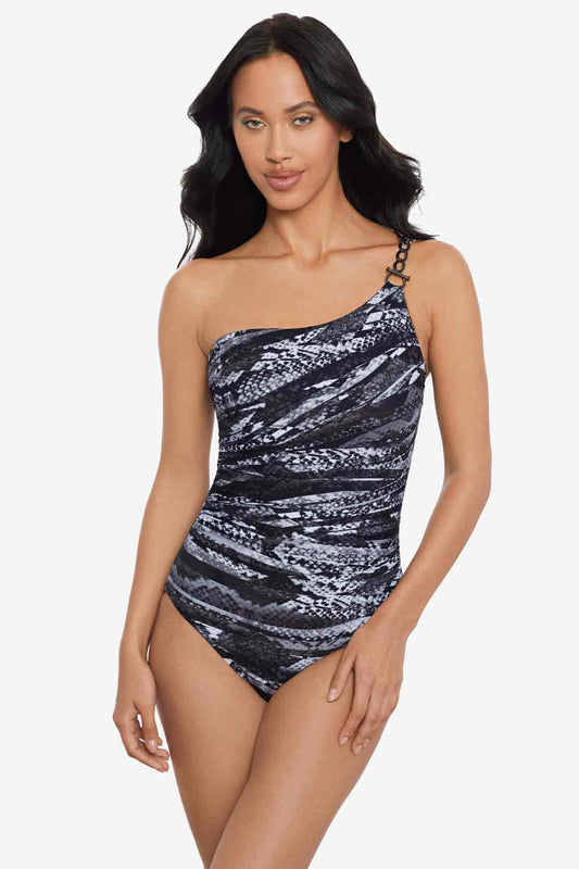 Magicsuit Za'Atar Charlize One Piece Swimsuit Black/Grey | Miraclesuit