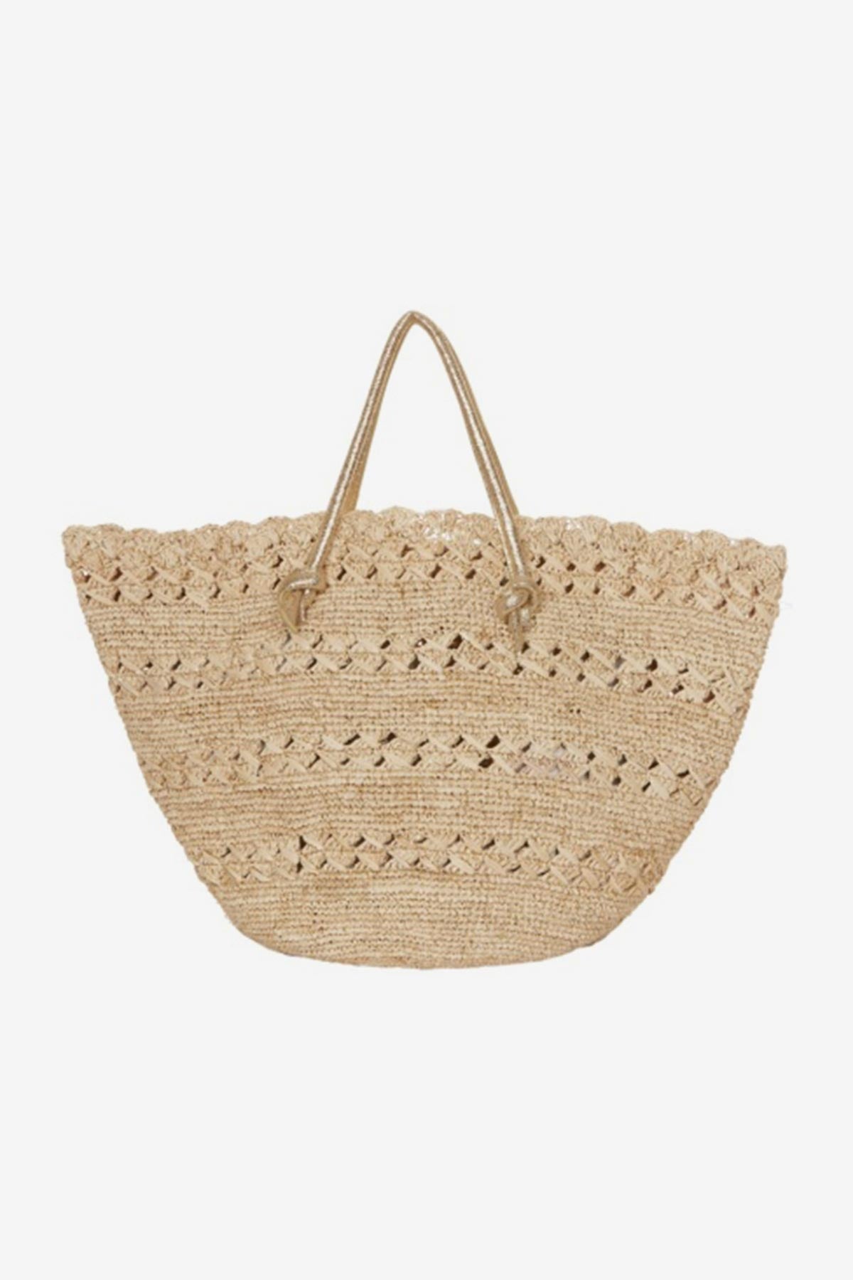 Florabella Salerno Tote Bag in Natural/Gold Natural/Gold | Miraclesuit
