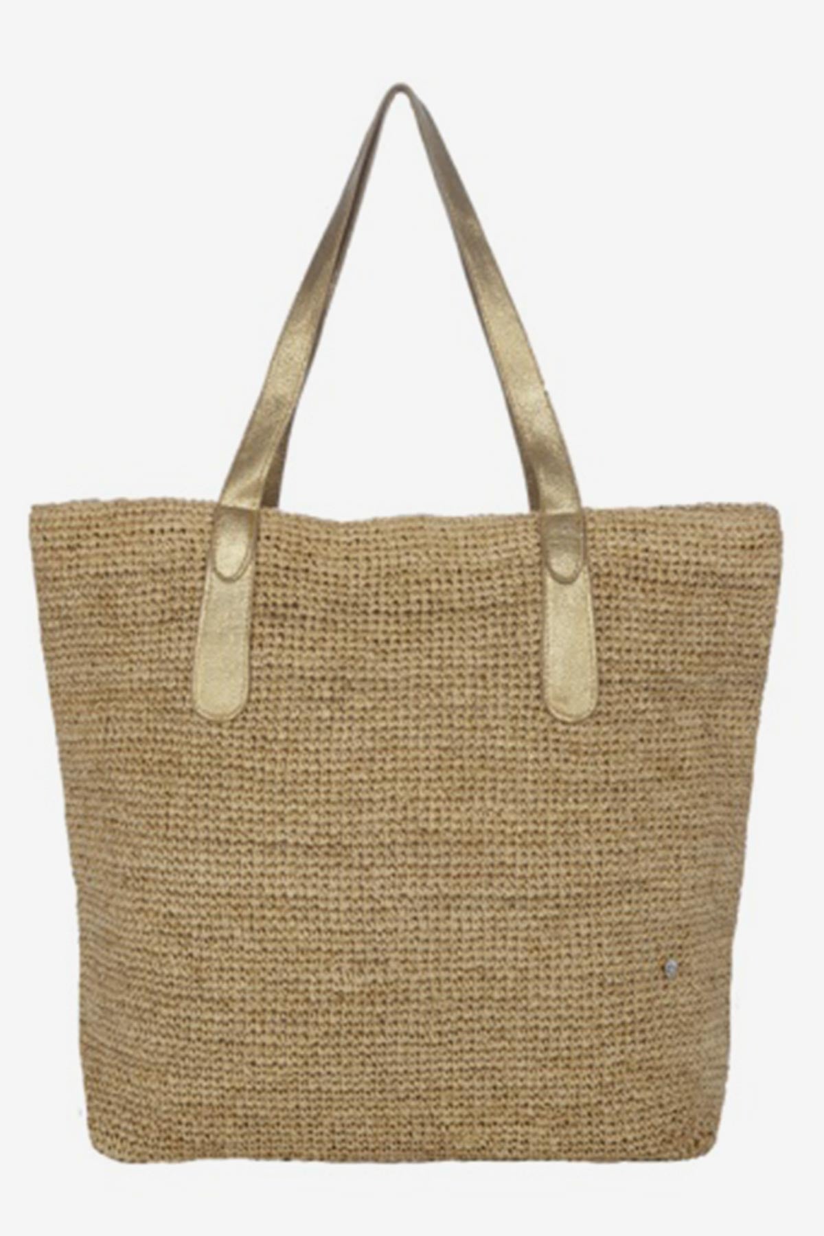 Florabella Sedona Lux Tote Bag in Natural/Gold Natural/Gold | Miraclesuit