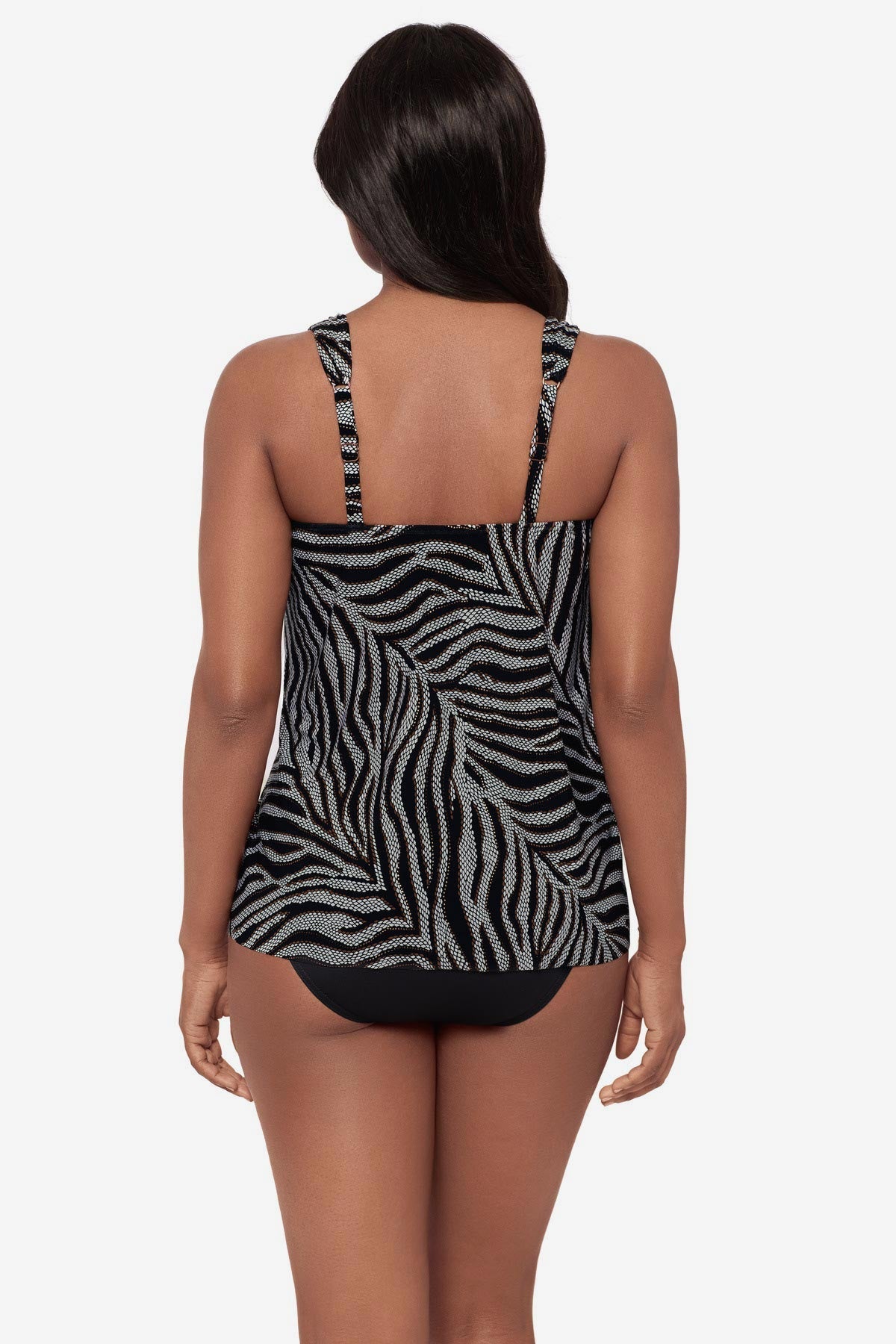 DD-Cup Dazzle Tankini Top in Zirconic Black/White | Miraclesuit