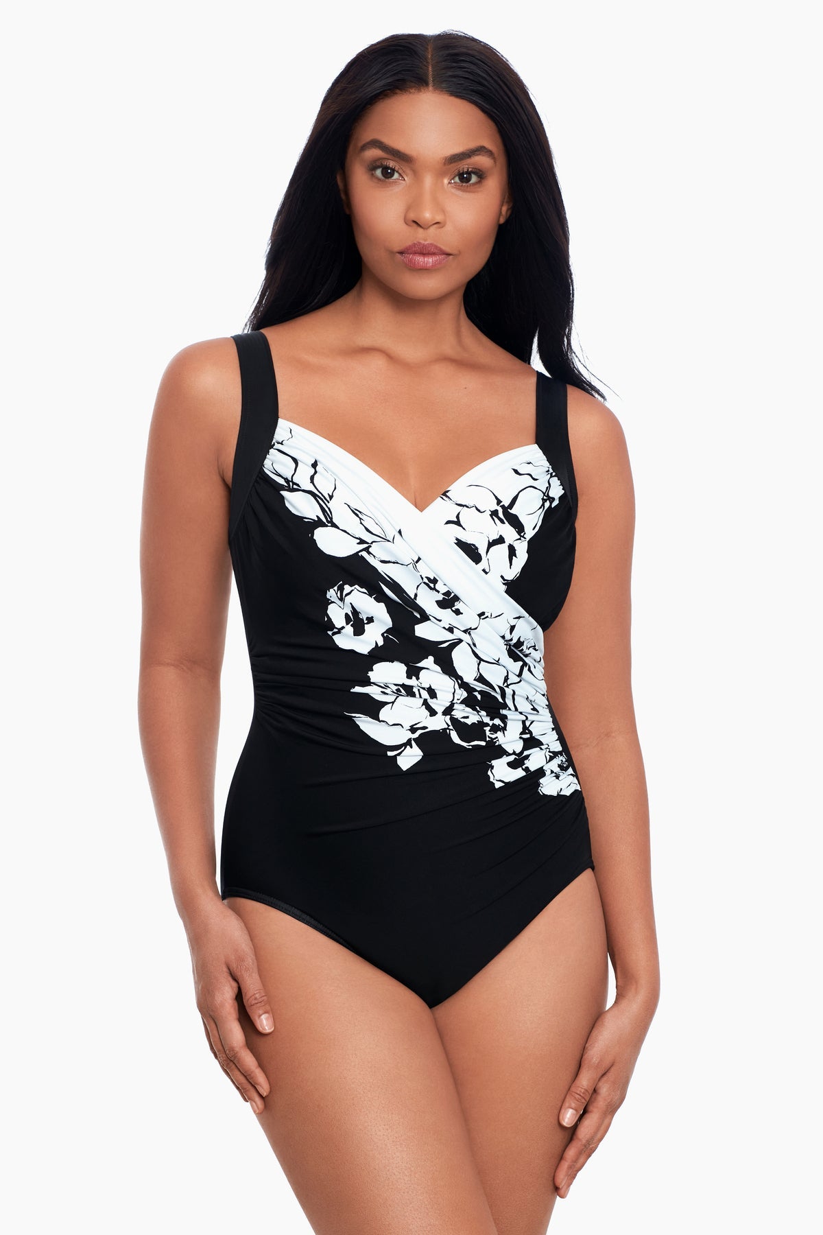 Sub Rosa Sanibel One Piece Swimsuit DD-Cup Black/White | Miraclesuit