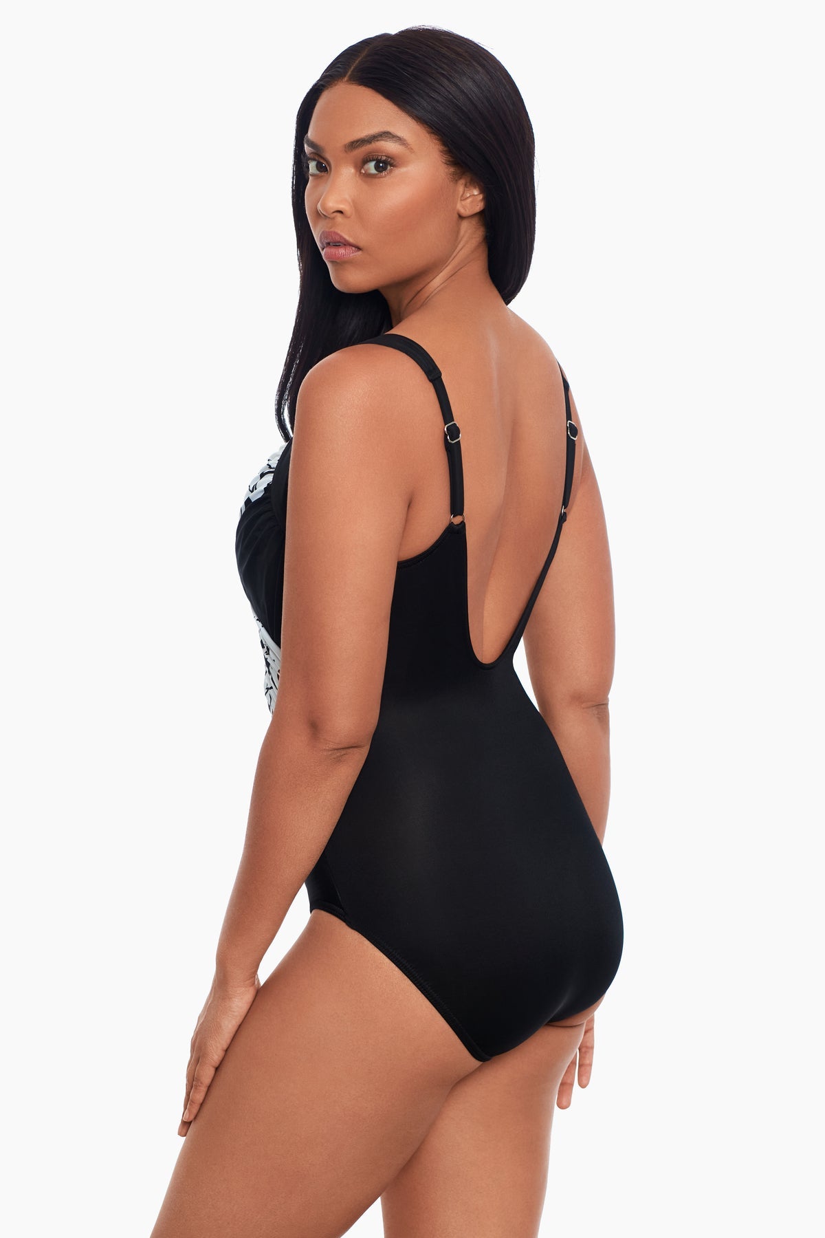 Sub Rosa Sanibel One Piece Swimsuit DD-Cup Black/White | Miraclesuit