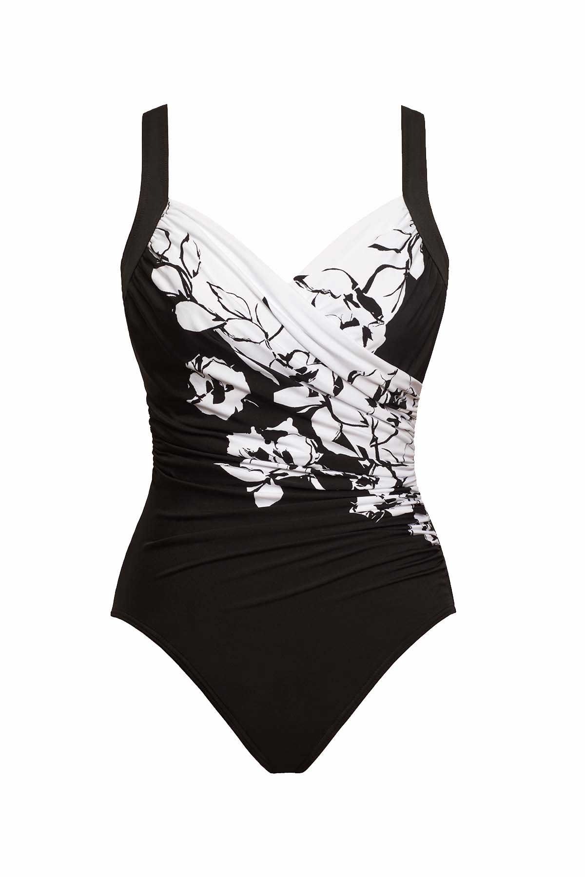 Sub Rosa Sanibel One Piece Swimsuit DD-Cup Black/White | Miraclesuit