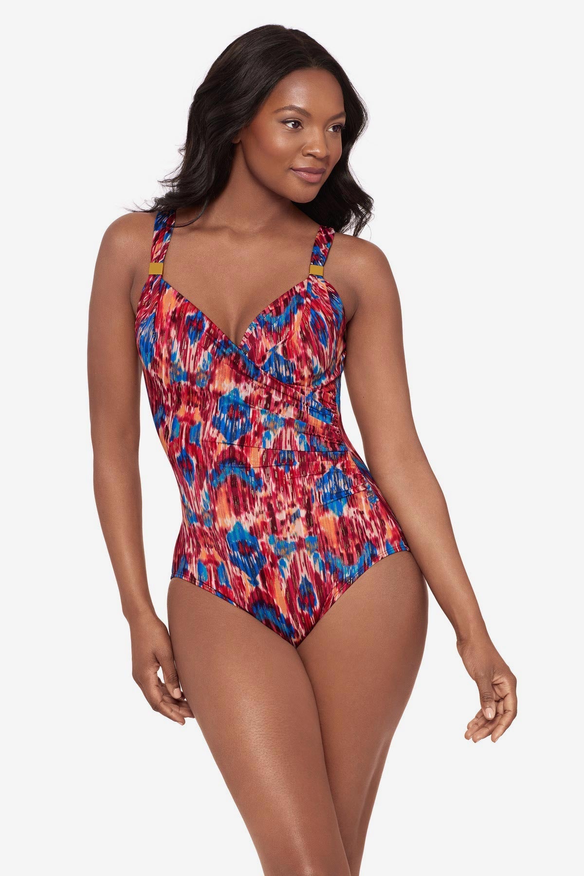 DD-Cup Siren One Piece in Ikat Dorado Multi | Miraclesuit