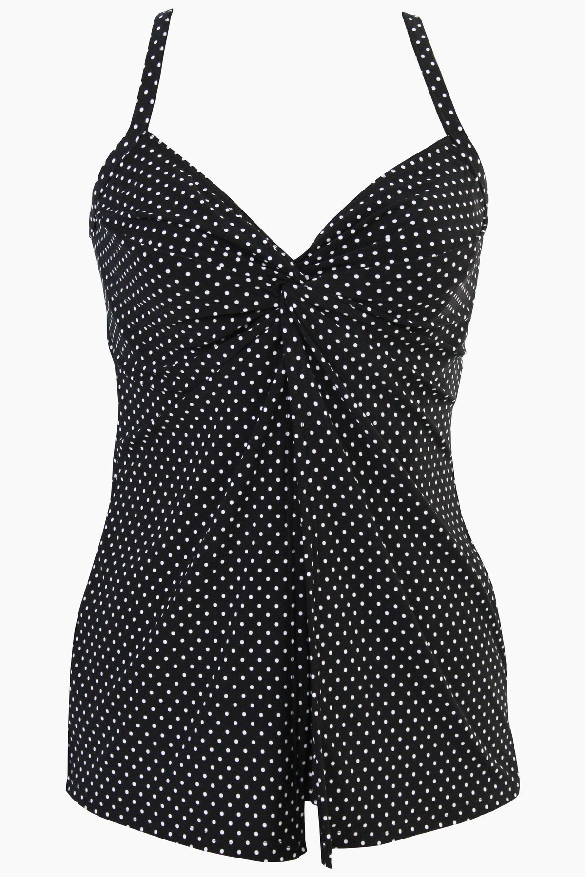 Pin Point Love Knot Tankini DD-Cup Black/White | Miraclesuit
