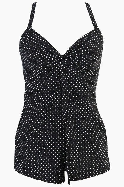 Pin Point Love Knot Tankini DD-Cup Black/White | Miraclesuit
