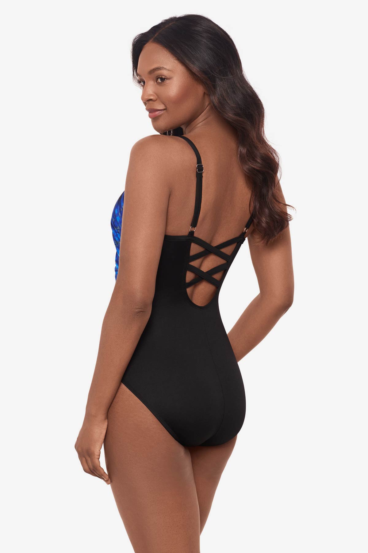 Paka Mayan Temptation One Piece Swimsuit DD-Cup Blue/Black | Miraclesuit