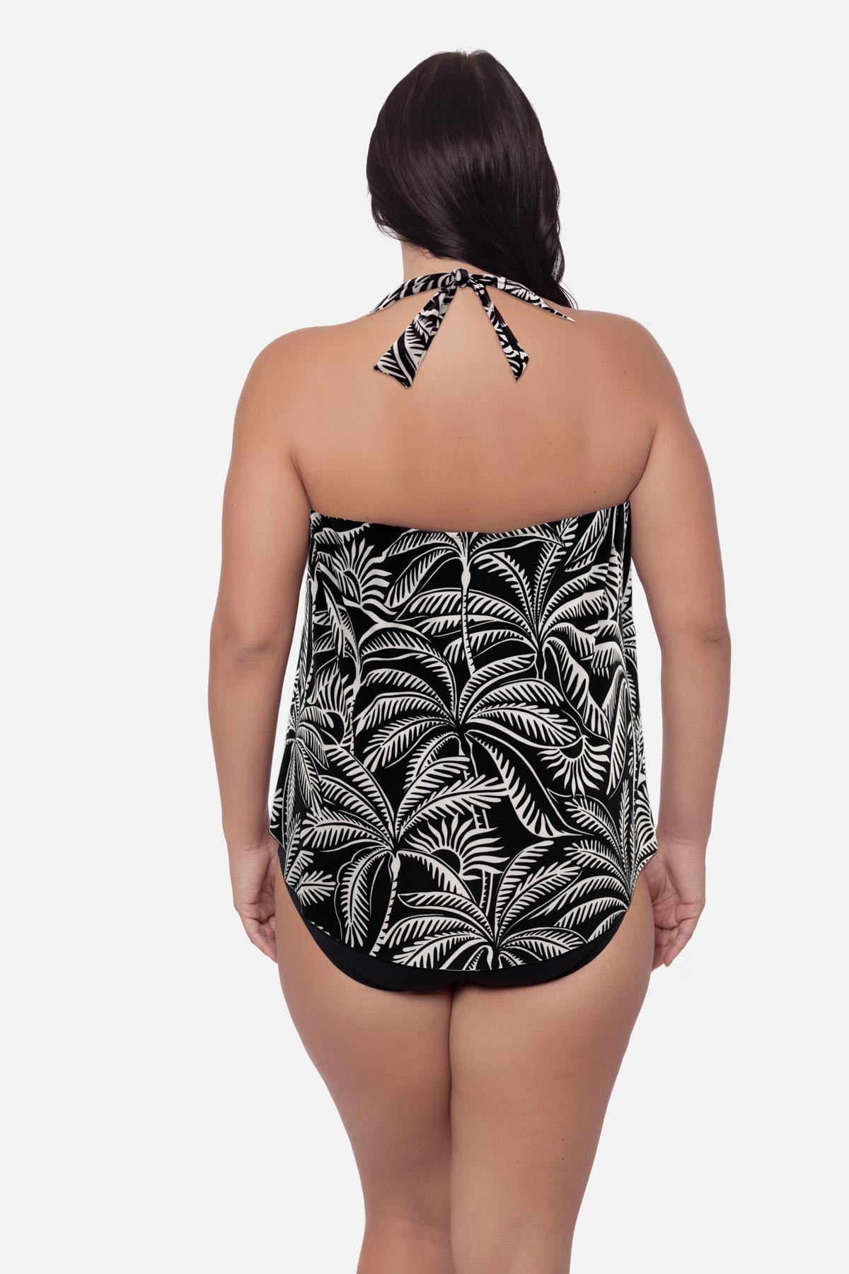Magicsuit Plus Size Sophie Tankini Top in Hearts Of Palm Black/Multi | Miraclesuit