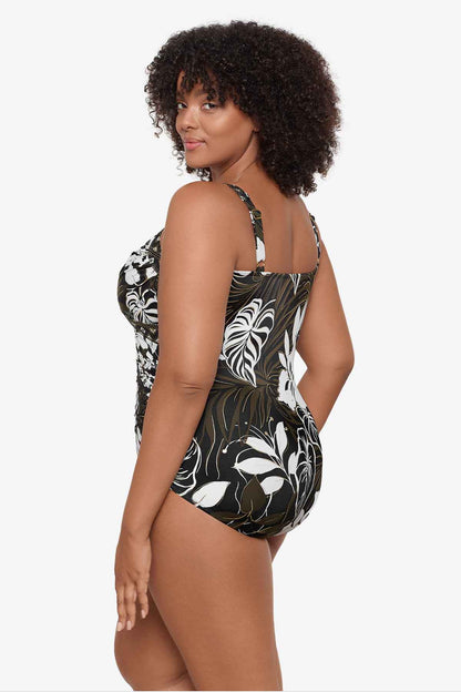 Plus Size Elle Dorado Sanibel One Piece Swimsuit Black/Multi | Miraclesuit