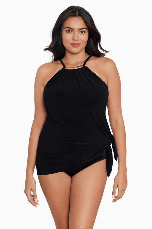 Magicsuit Plus Size Parker One Piece Swim Dress Black | Miraclesuit