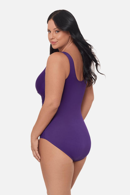Plus Size Crossover One Piece Mulberry | Miraclesuit