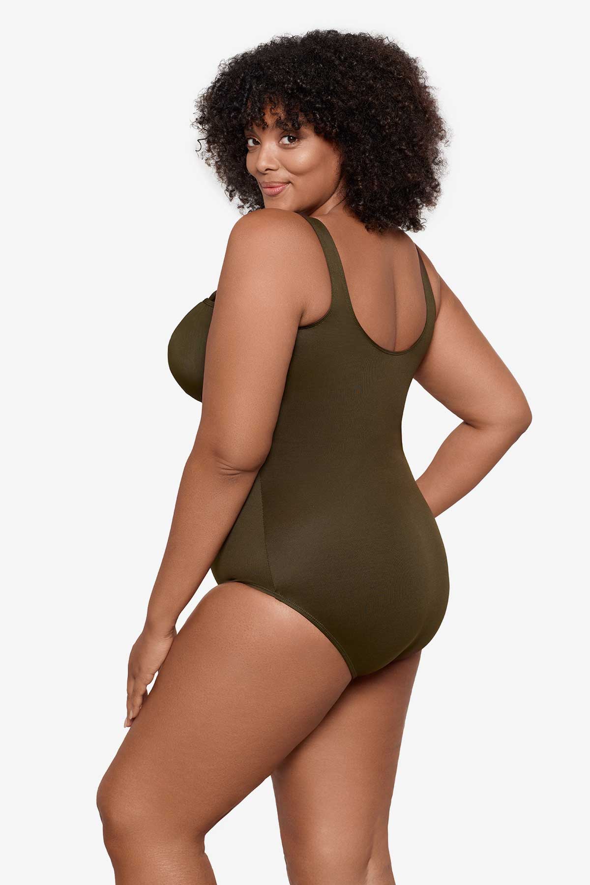 Plus Size Rock Solid Revele One Piece Swimsuit Nori | Miraclesuit