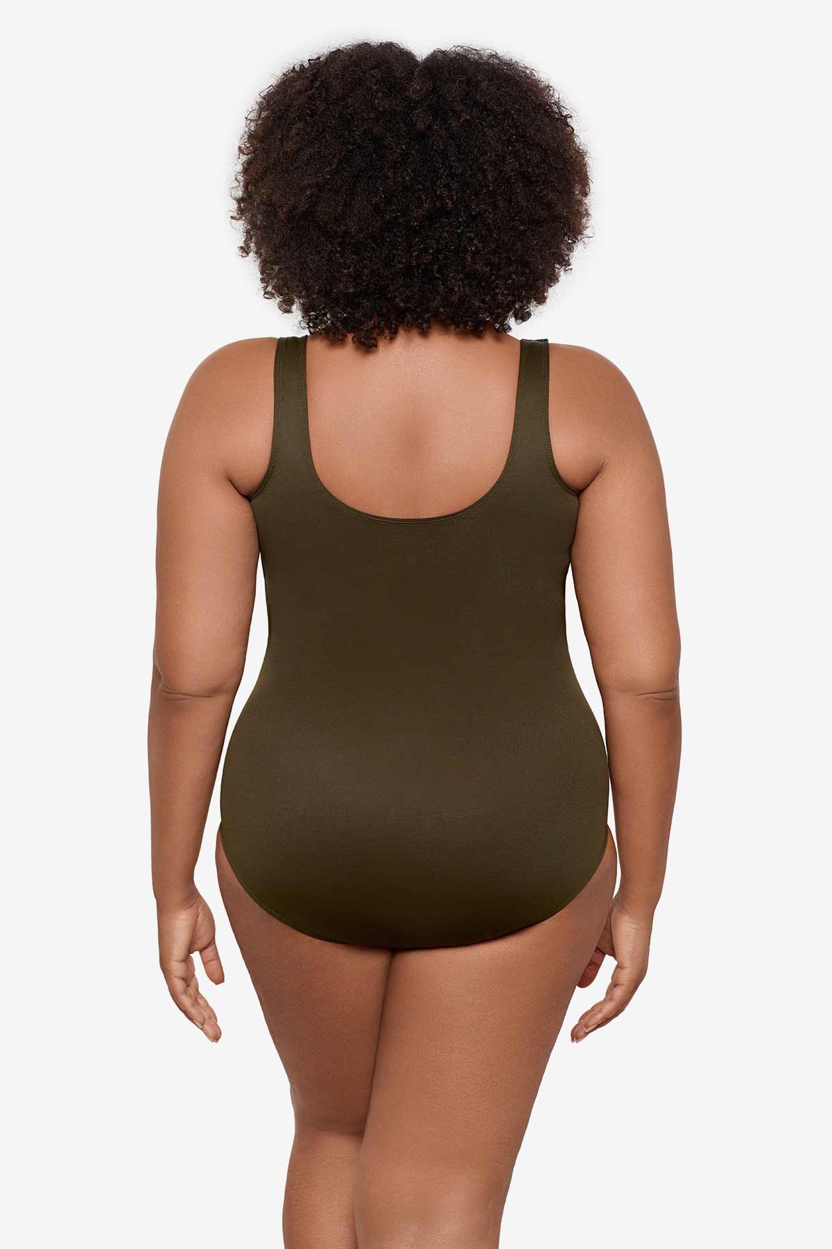 Plus Size Rock Solid Revele One Piece Swimsuit Nori | Miraclesuit