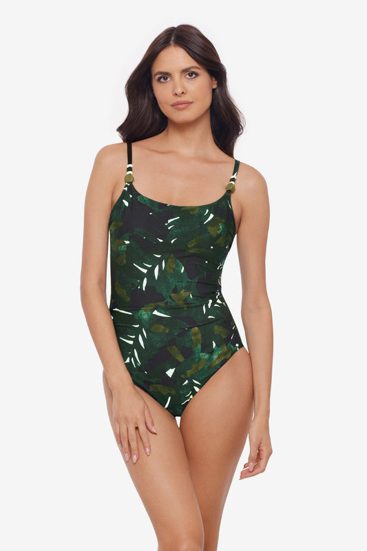 Magicsuit Palmetto Cady One Piece Swimsuit Green/Multi | Miraclesuit
