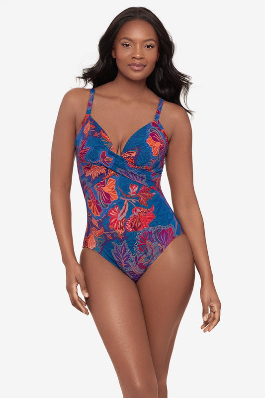 Captivate One Piece Swimsuit in Decoupage Multi | Miraclesuit