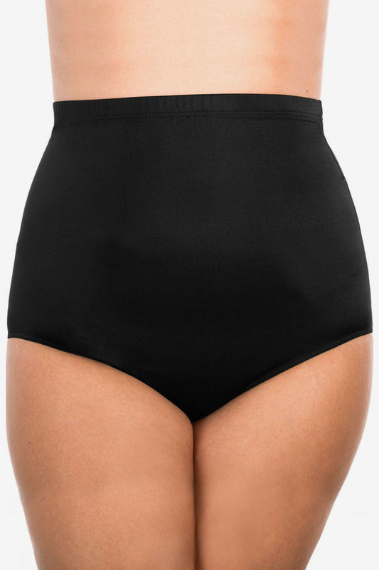 Plus Size High Waist Swim Bottom Black | Miraclesuit