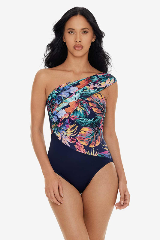 Goddess One Piece in Belize Navy/Multi | Miraclesuit
