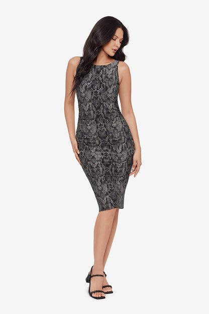 Body by Regi Shaping Dress In Serpiente Black/Multi | Miraclesuit